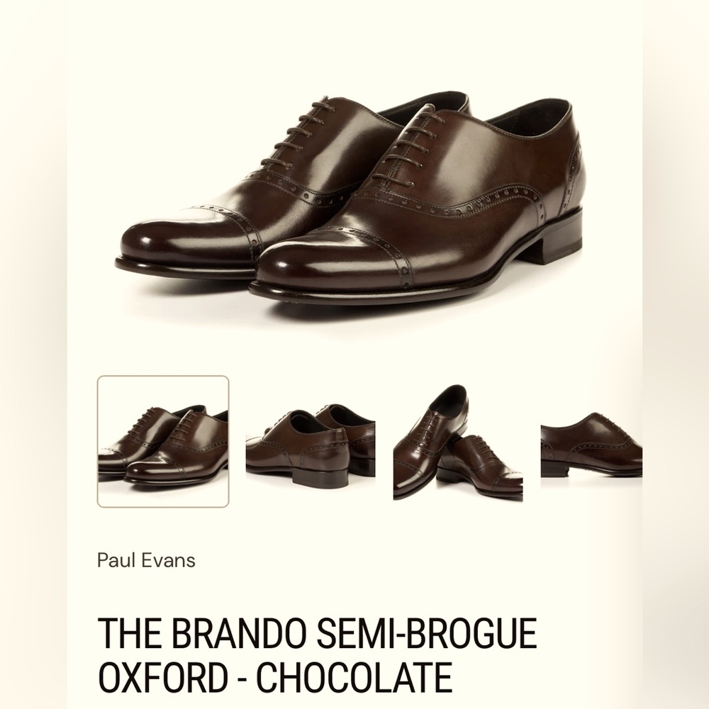Paul Evans, color, chocolate brown. Size European 8 1/2.